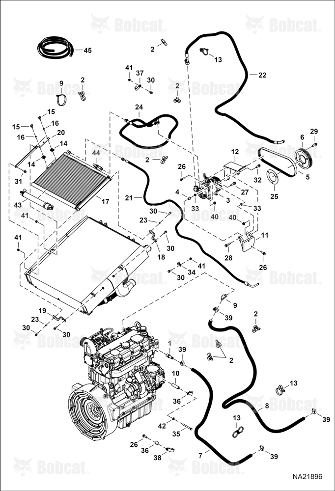 Engine & Attaching Parts (Heat & A/C Components)