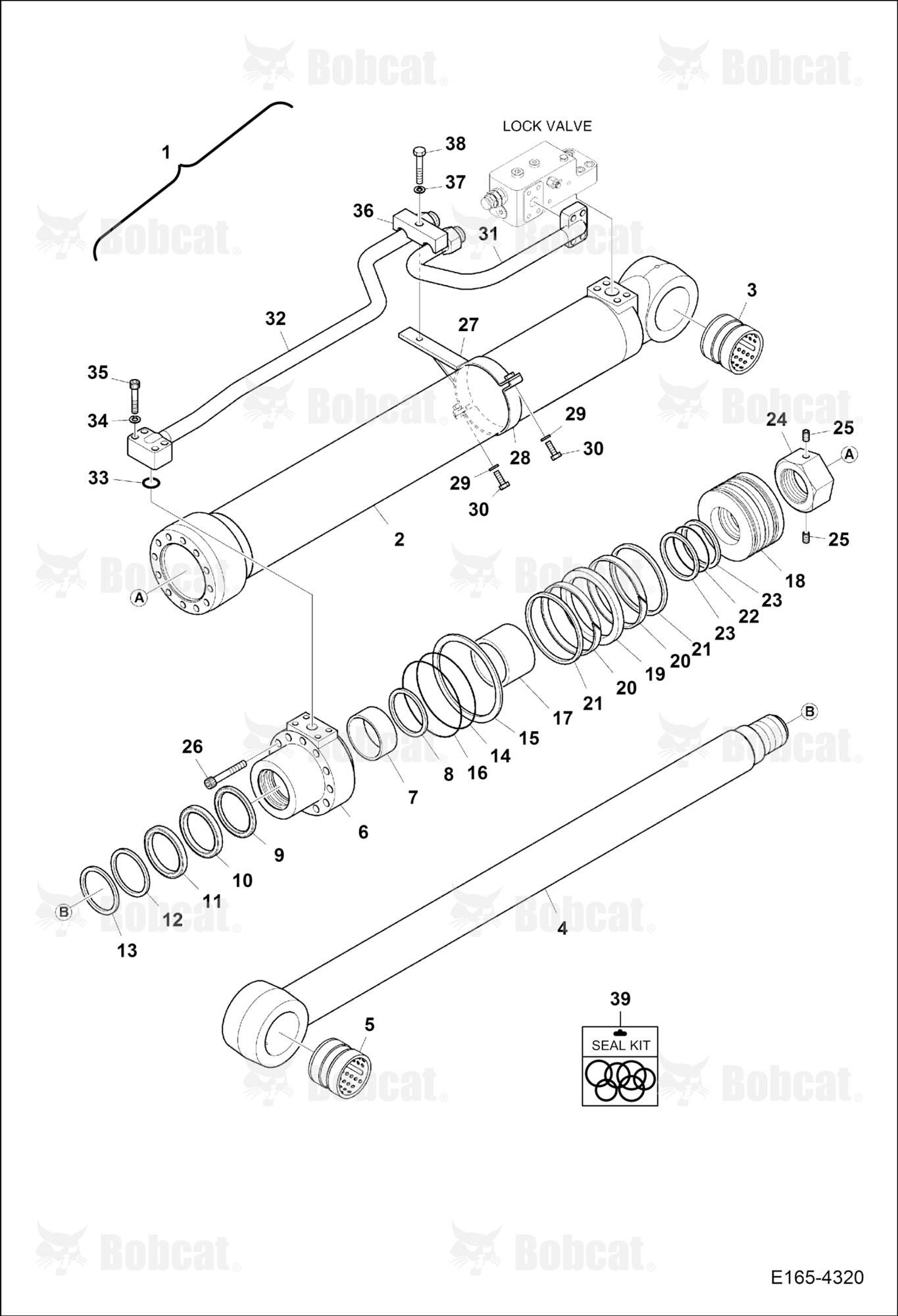 Boom Cylinder (RH)(Lock Valve)