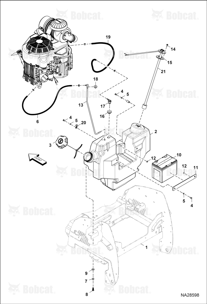 Fuel Tank & Battery Assembly