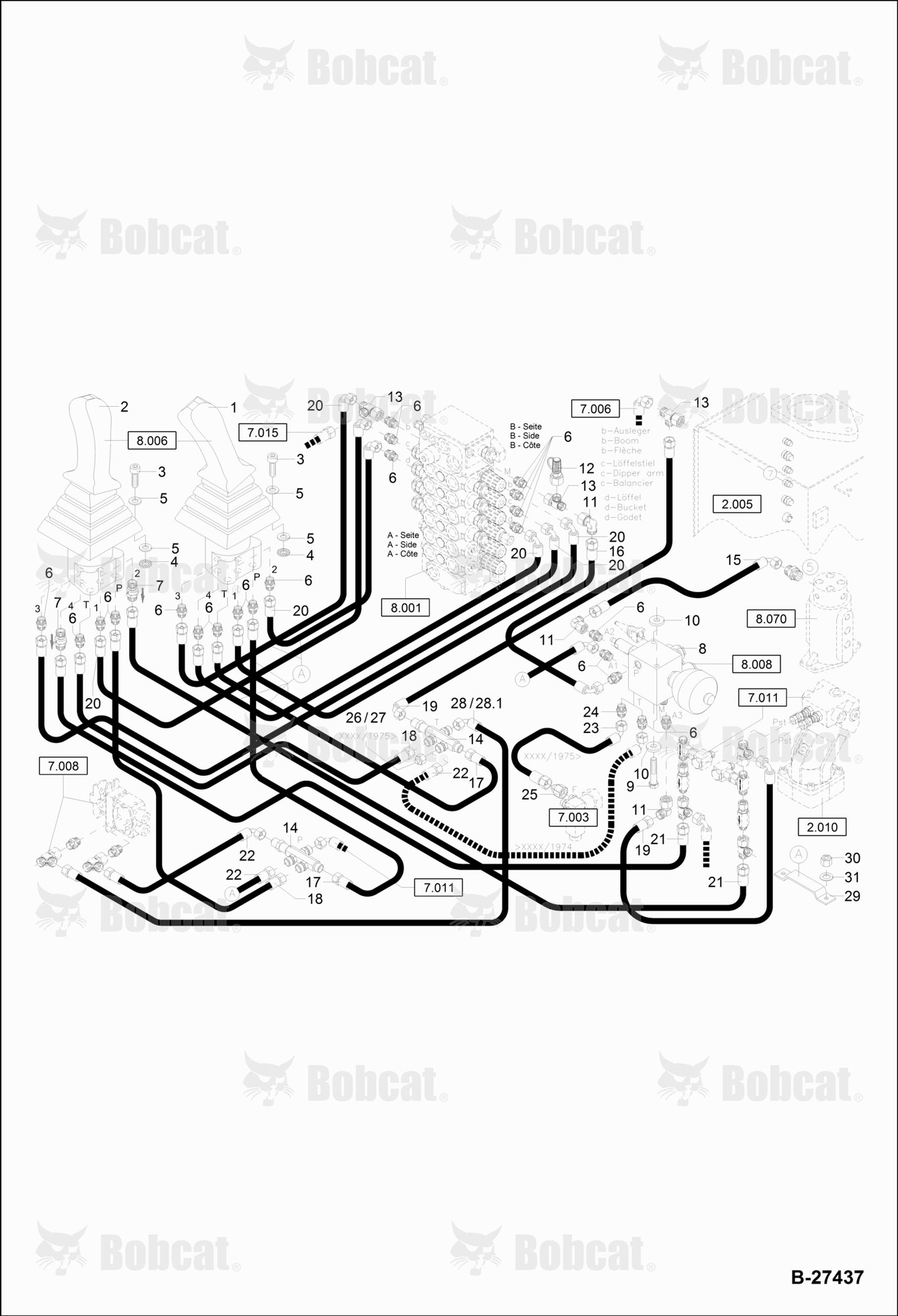 Hydraulic Installation - Pilot Control (Work Equipment)