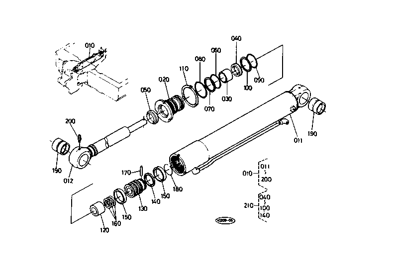 Swing Cylinder and Component Parts