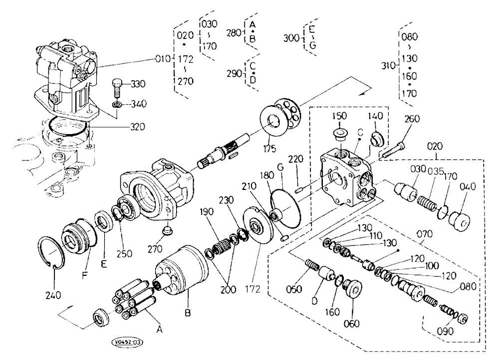 Swivel Motor and Component Parts