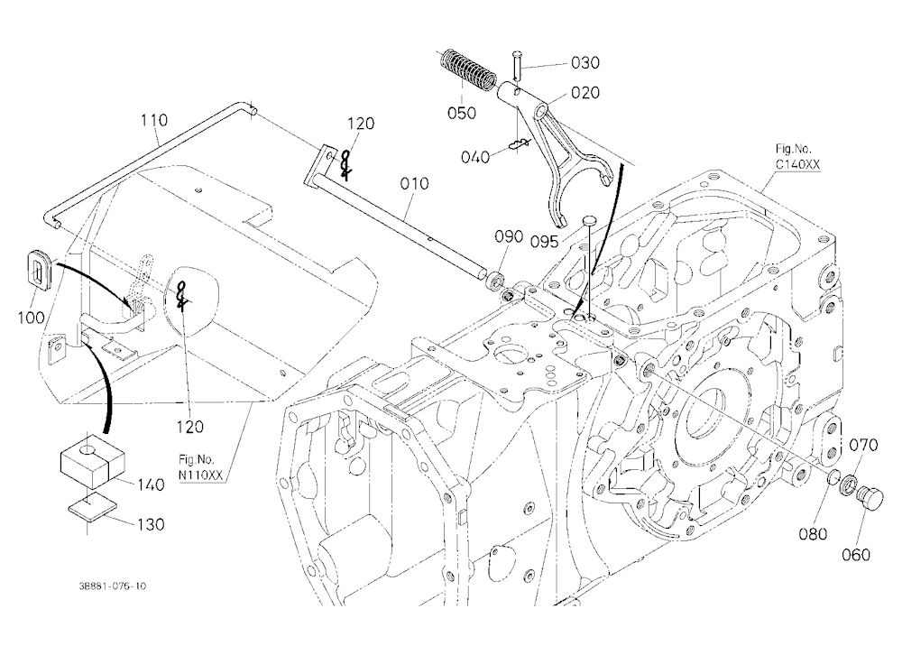 Rear Differential Lock Shift Fork