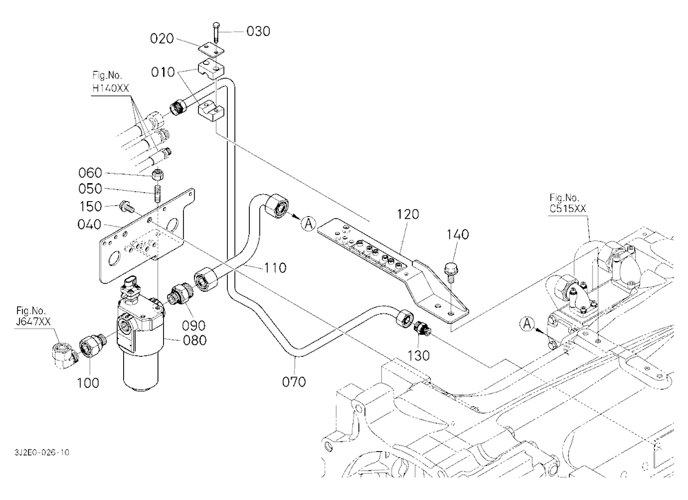 Hydraulic Oil Line (Steering Valve/Filter)