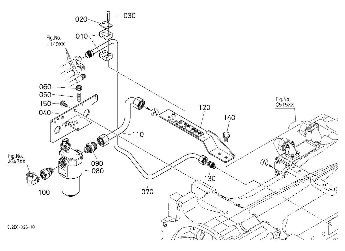 Hydraulic Oil Line (Steering Valve/Filter)