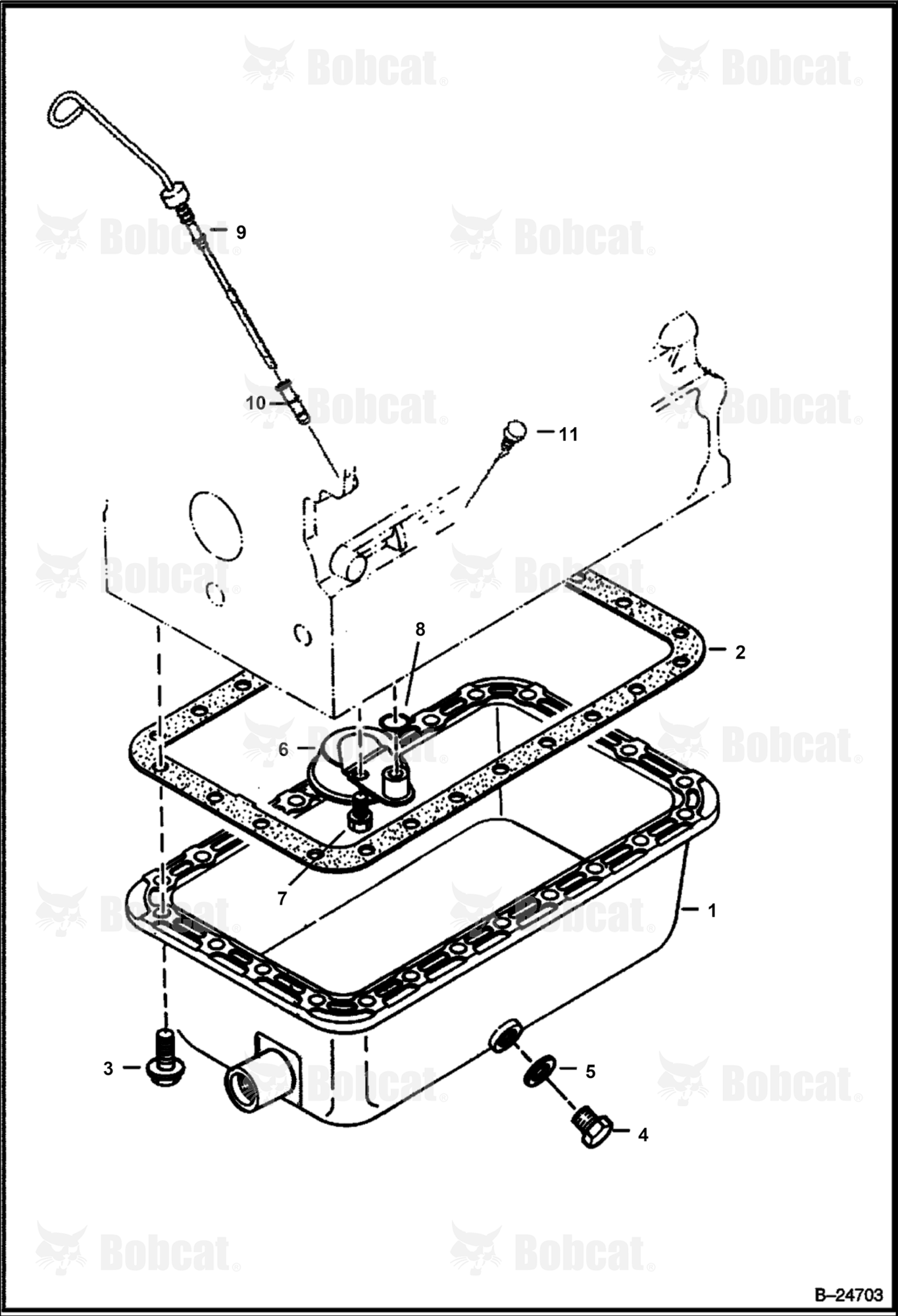Oil Pan (Kubota - V2203 2EB - Tier II Replacement)