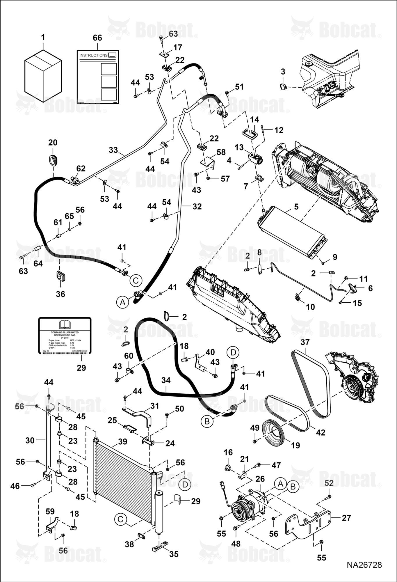 Heater & A/C (A/C Kit)  B51U24701 - B51U24902