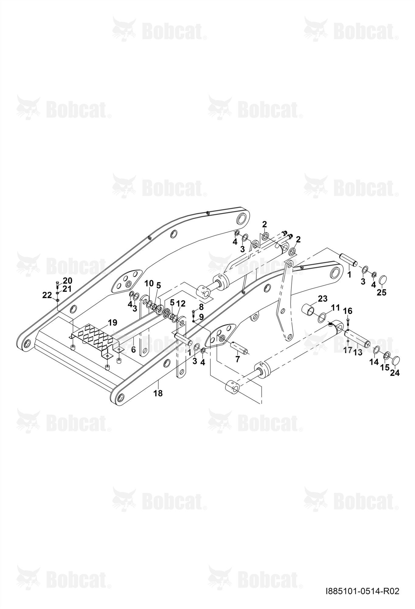 Front Boom - Lever Connections (FOR 18" RIM)