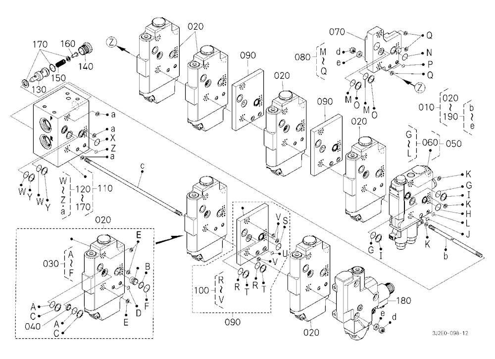 Auxiliary Control Valve (6 Valves) [Component Part