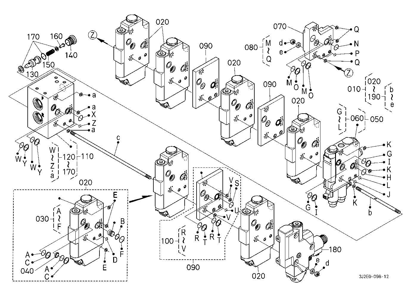 Auxiliary Control Valve (6 Valves) [Component Part