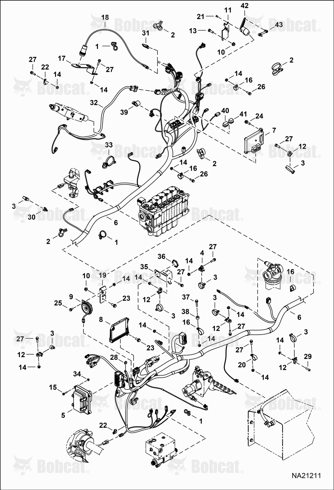 Frame Electrical Circuitry (Harness)  B69H11001 & Above