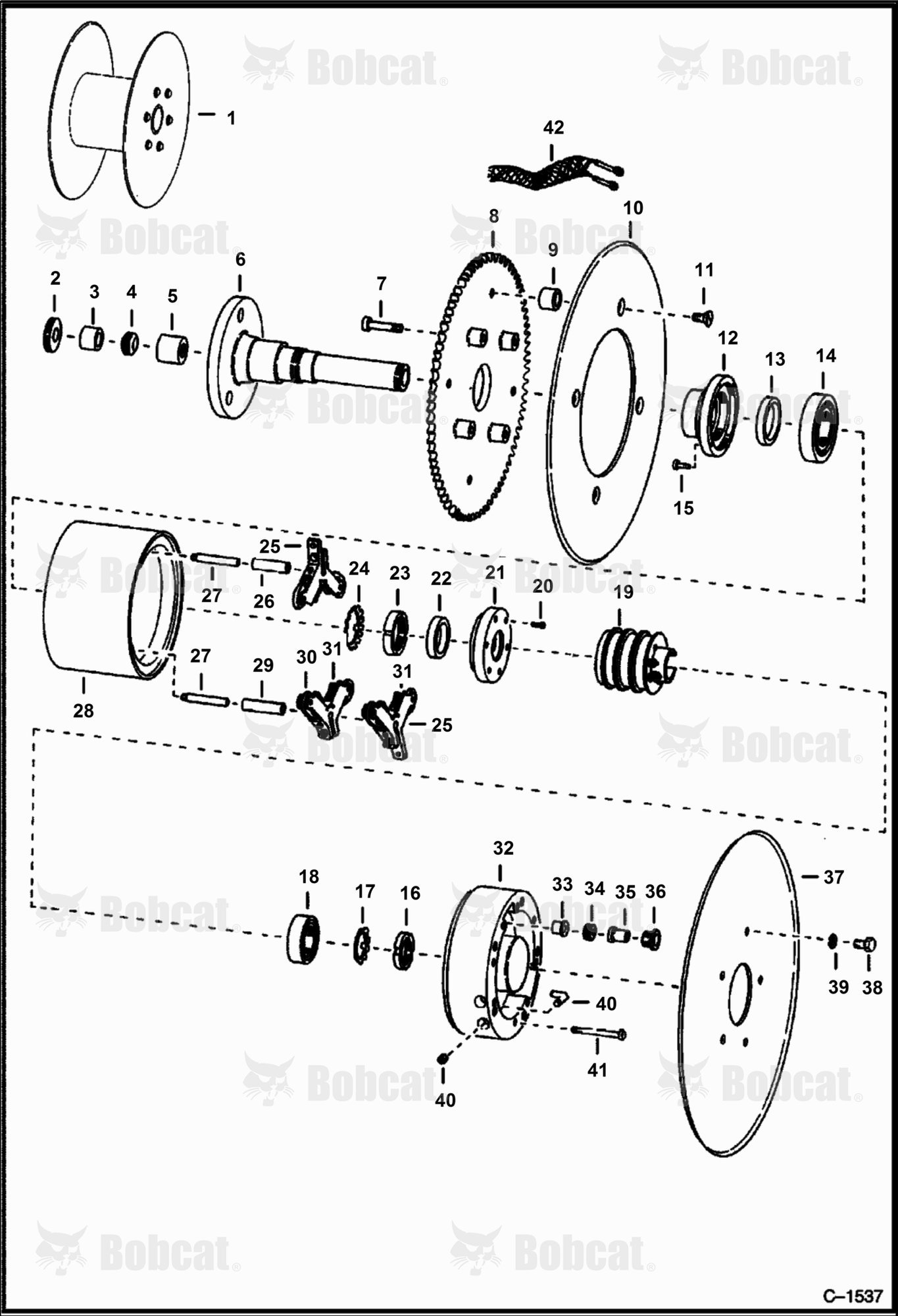 Electrical Cord Reel (B.O.M. Electric - S/N 4954-A-1001 & Above)