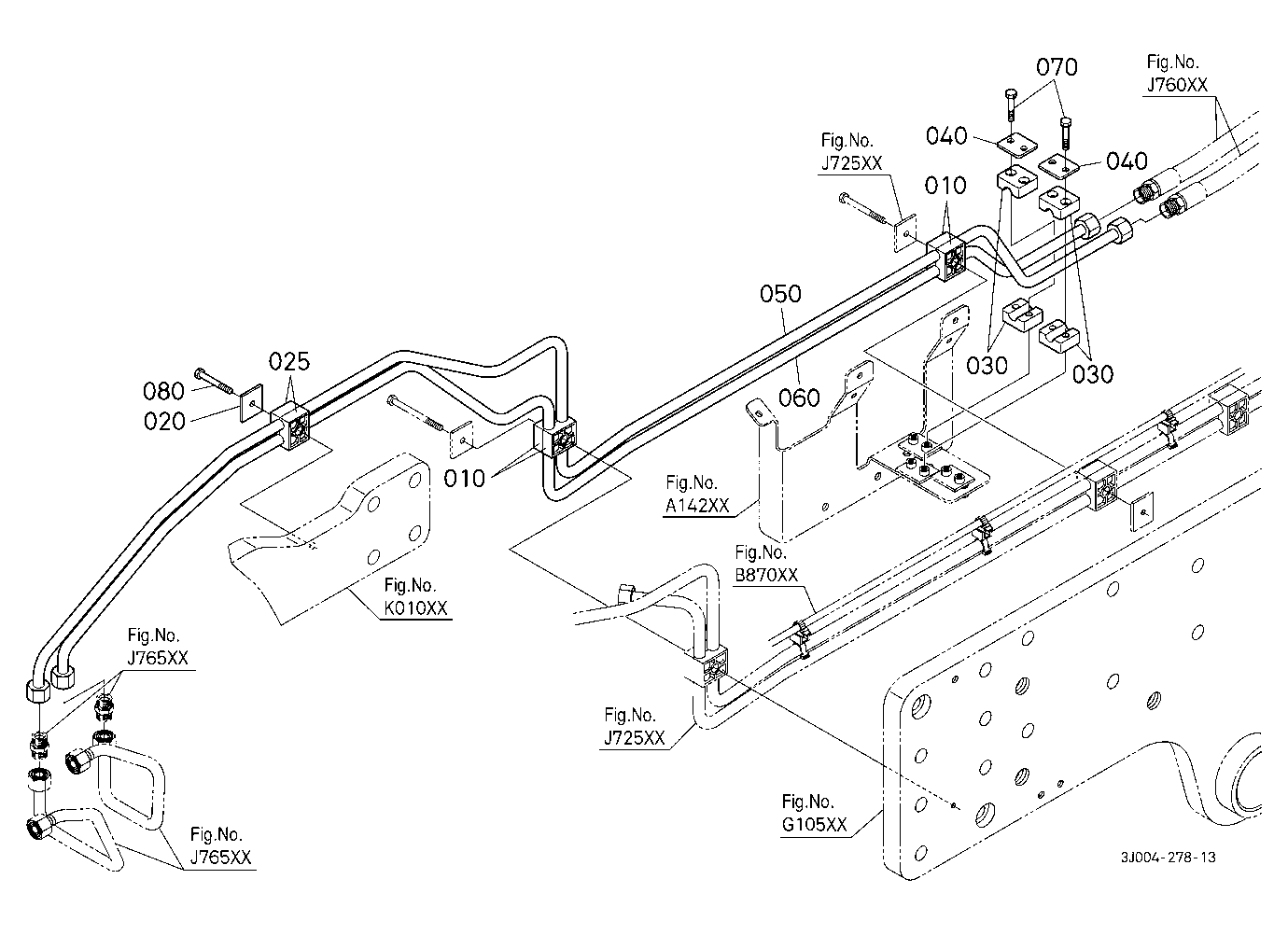 Front Hydraulic Outlet Pipe (Middle) [With Front H