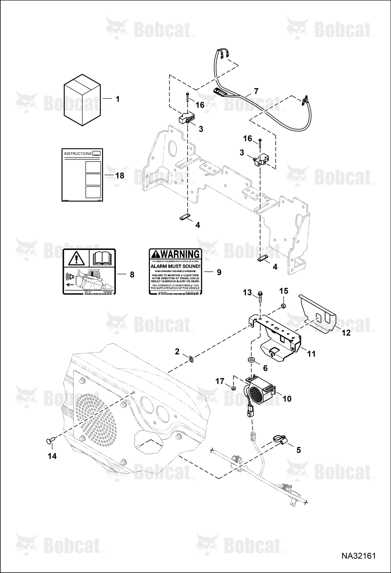 BACK-UP Alarm Kit (Manual Controls) (Duel Tailgate Mounting Hole)