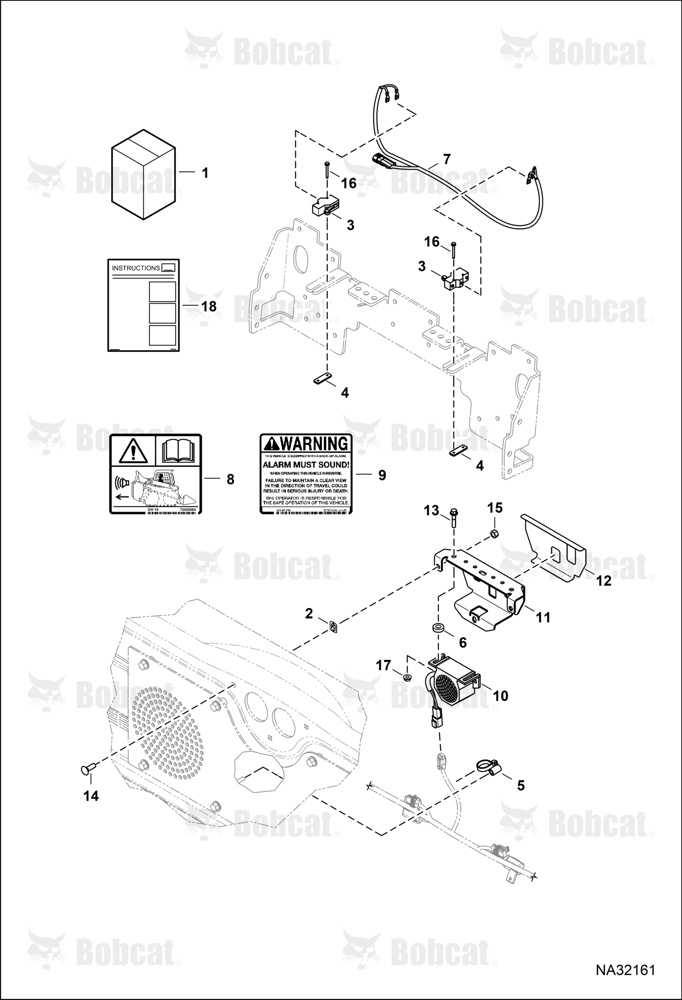 BACK-UP Alarm Kit (Manual Controls) (Duel Tailgate Mounting Hole)