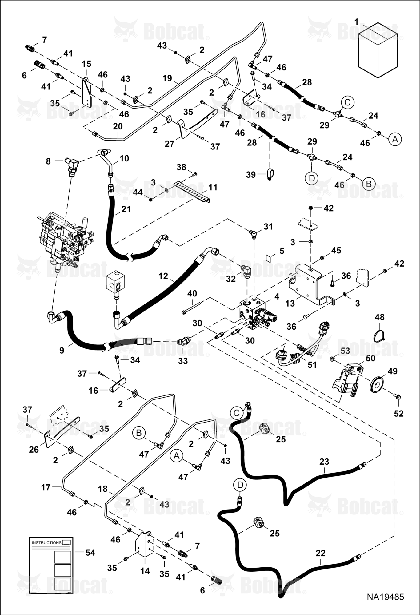 Rear Auxillary Kit  B4SA11001 - B4SA12614, B4SA12617 - B4SA12621