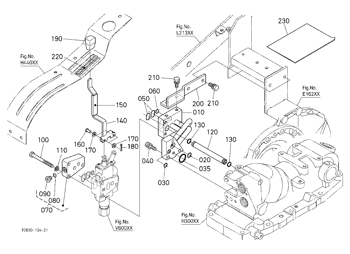 Auxiliary Control Valve Lever (1St) (W/G No.L8560)
