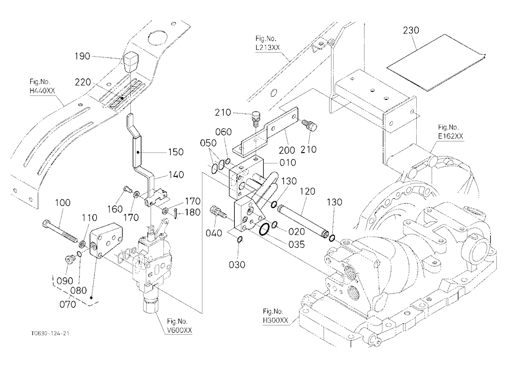 Auxiliary Control Valve Lever (1St) (W/G No.L8560)