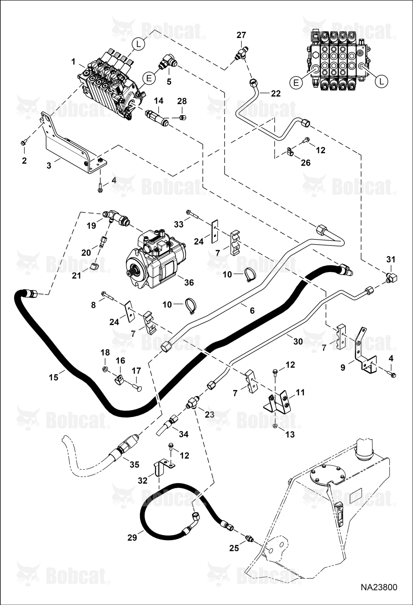 Hydraulic Circuitry (Control Valve) (W/Boom Auxiliary)