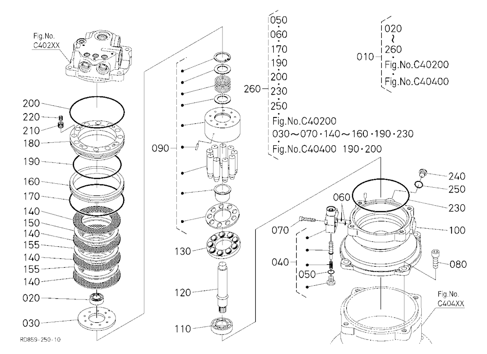 Swivel Motor (Cylinder) [Component Parts]