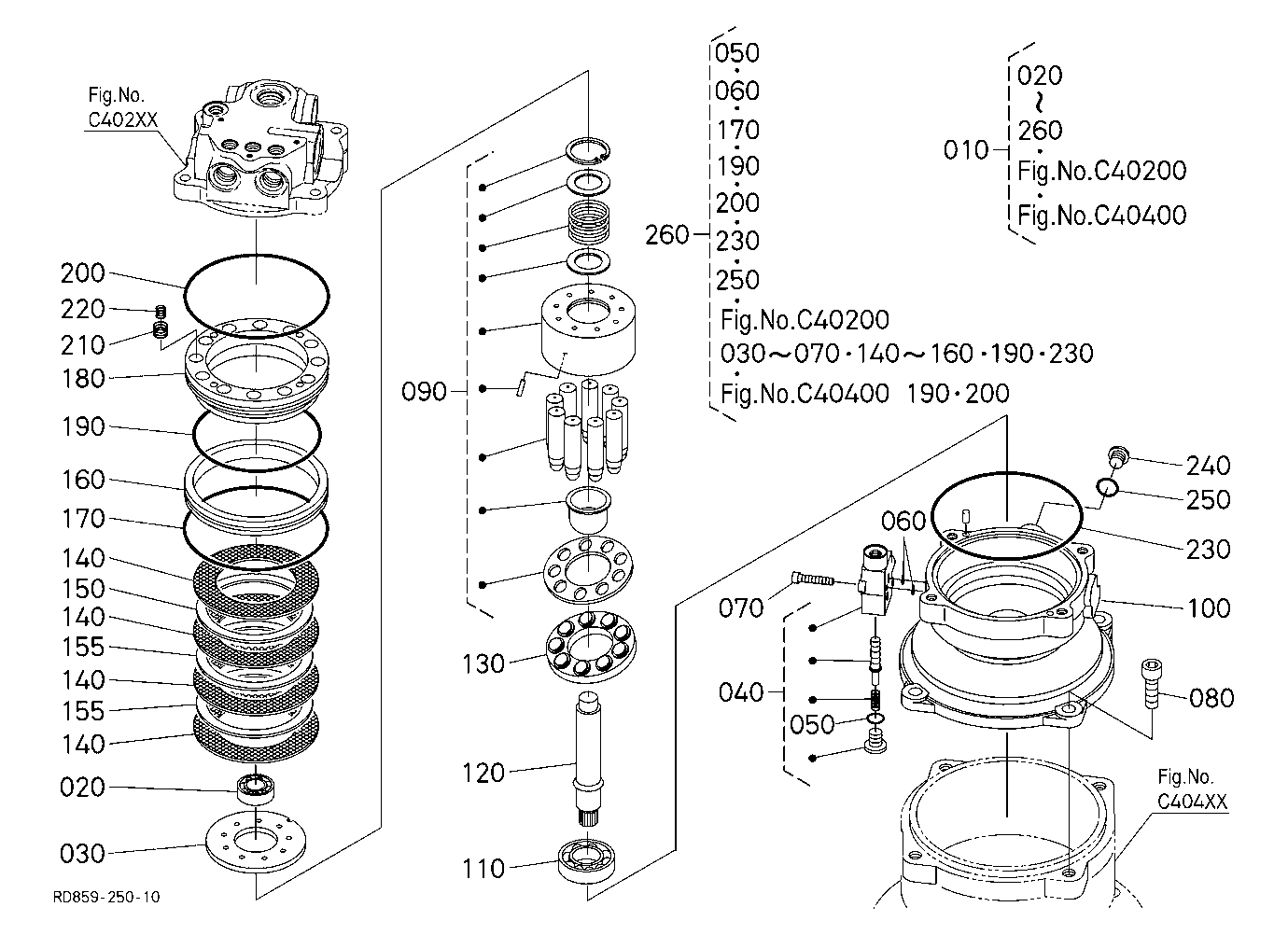 Swivel Motor (Cylinder) [Component Parts]