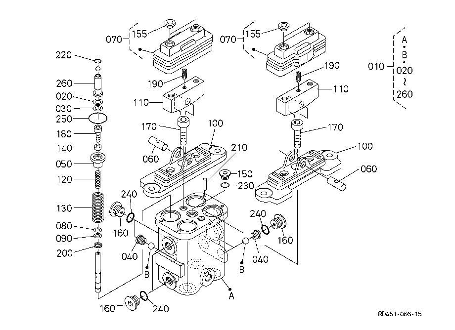 Pilot Valve (Travel) (Component Parts)