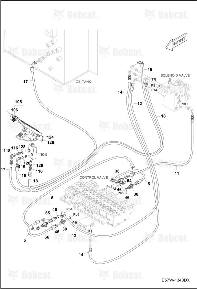Hydraulic Pilot Circuitry (Pedal Valve)