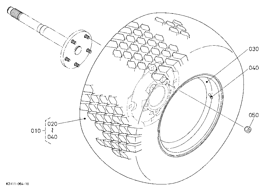 Rear Wheel (24*12.00-12)