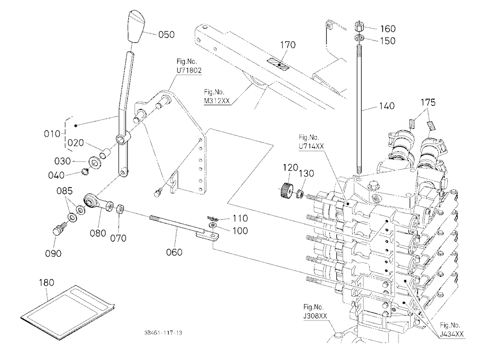Auxiliary Control Valve Lever Kit (5Th) (W/G No.M8