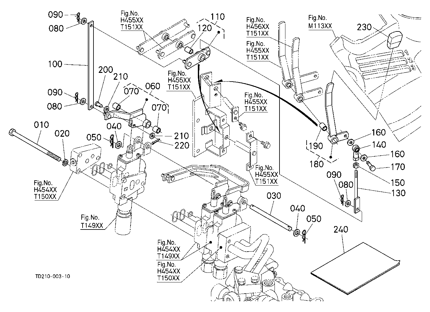 Auxiliary Control Valve Lever (3Rd) (W/G No.L8348)