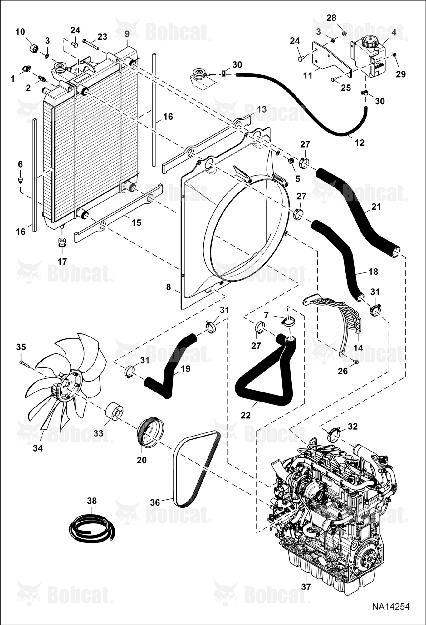 Engine & Attaching Parts (Radiator Water & Air Exchanger)