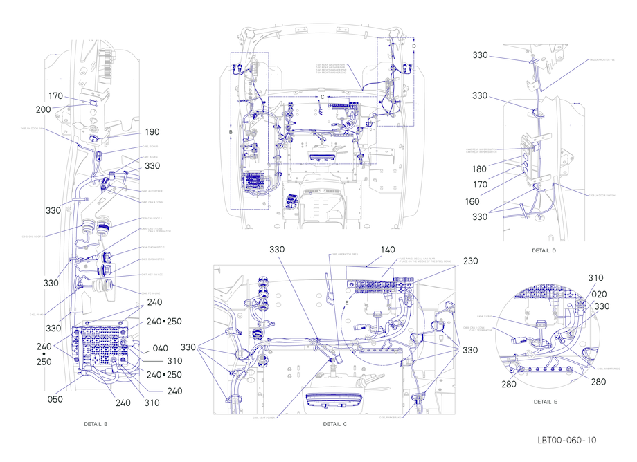 Cab Electrical Assembly - Range 1 (Part 2)