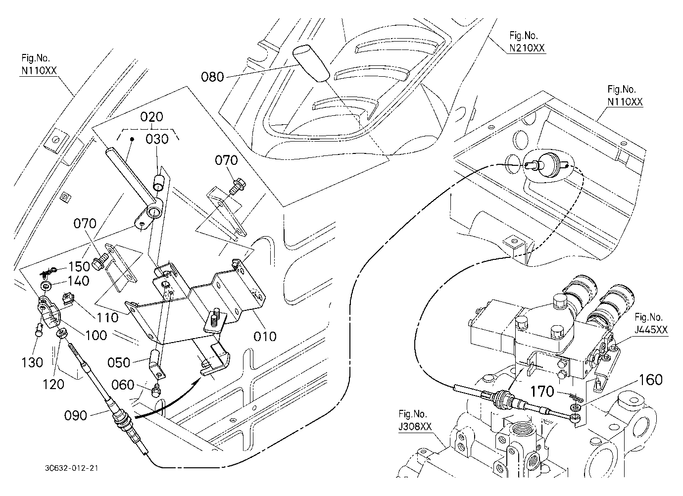 Auxiliary Control Valve Lever