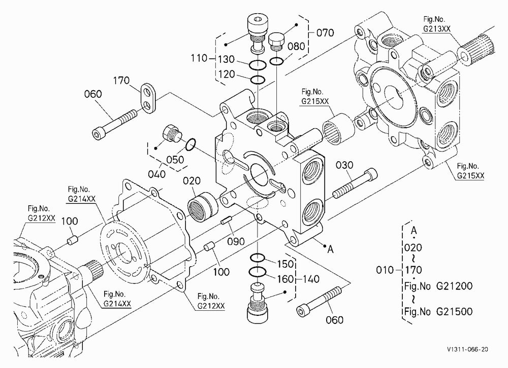 HST PUMP 5 (PORT BLOCK COVER) [COMPONENT PARTS]