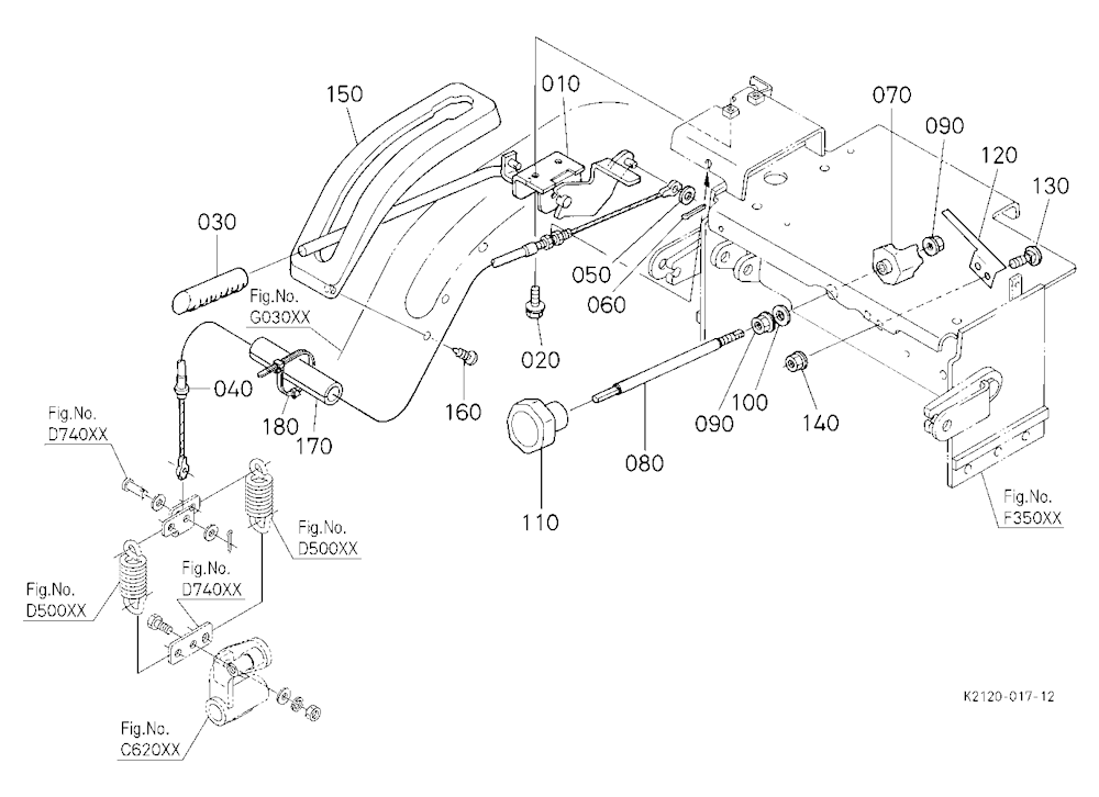 Pto Clutch Control Lever/Wire