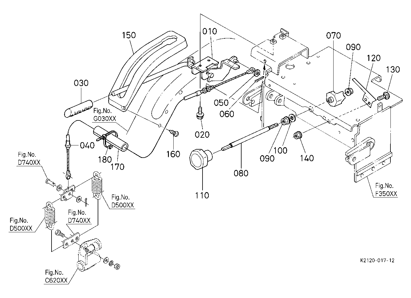 Pto Clutch Control Lever/Wire