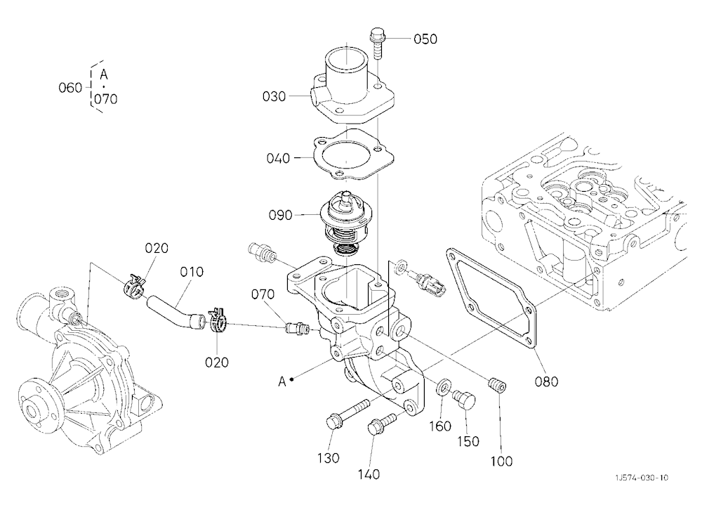 Water Flange And Thermostat