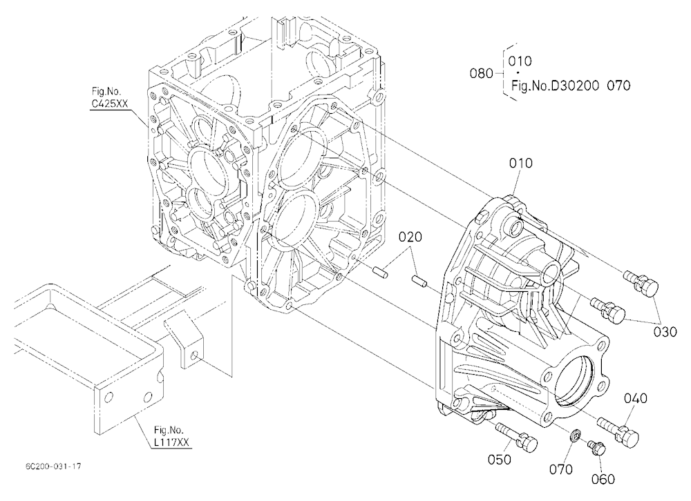 Rear Axle Case Lh