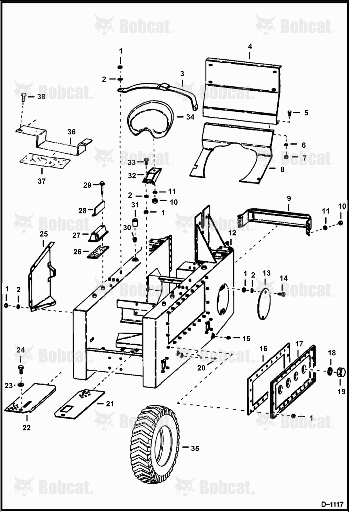 Main Frame Attaching Parts (B.O.M. Electric)