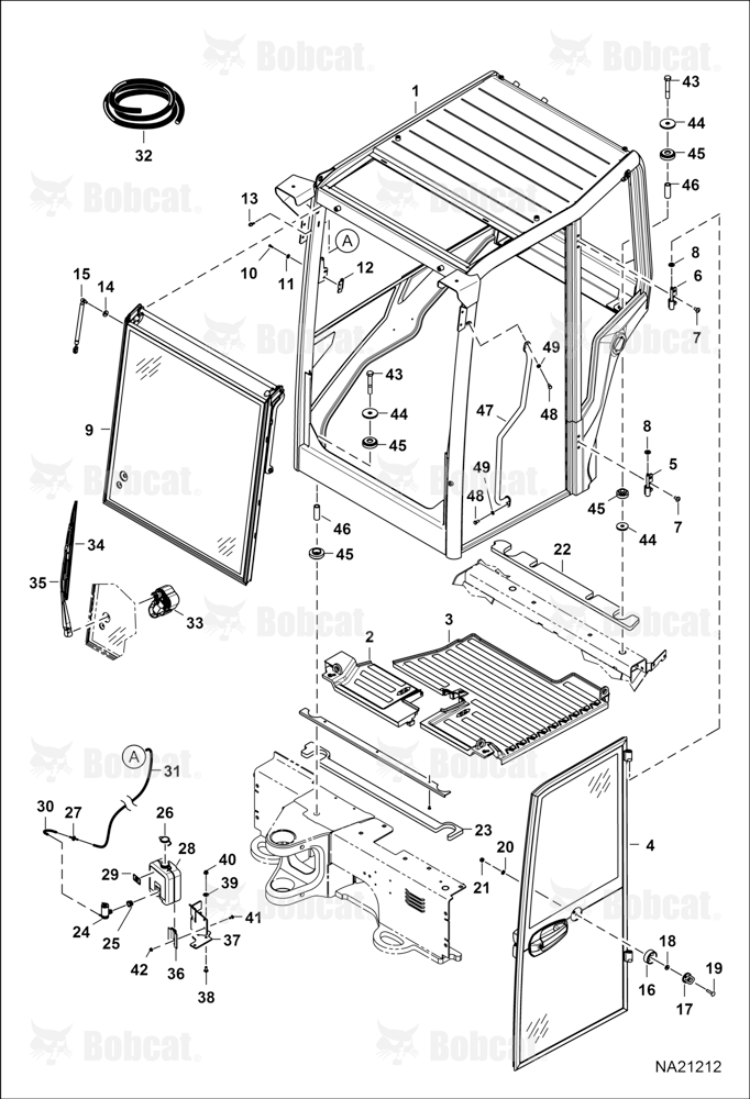 Operator CAB (Mounting, Front Window, Door, & Wiper)