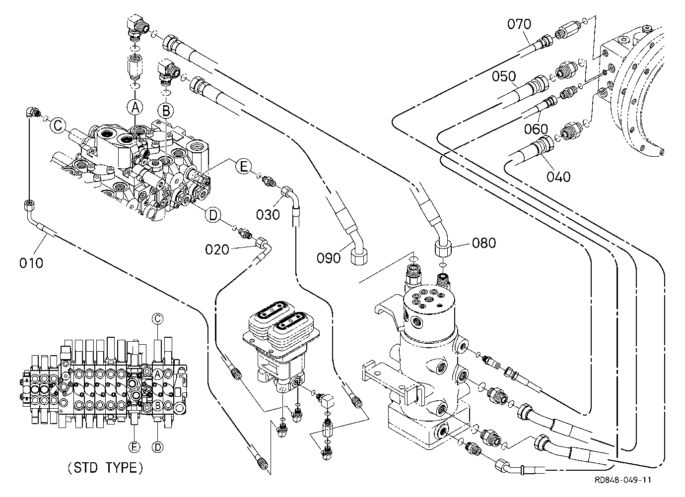 Oil Piping (Travel Lh)