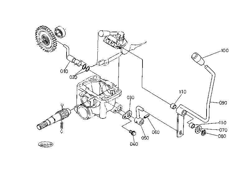Front Wheel Drive Lever [With I.Mid Pto]