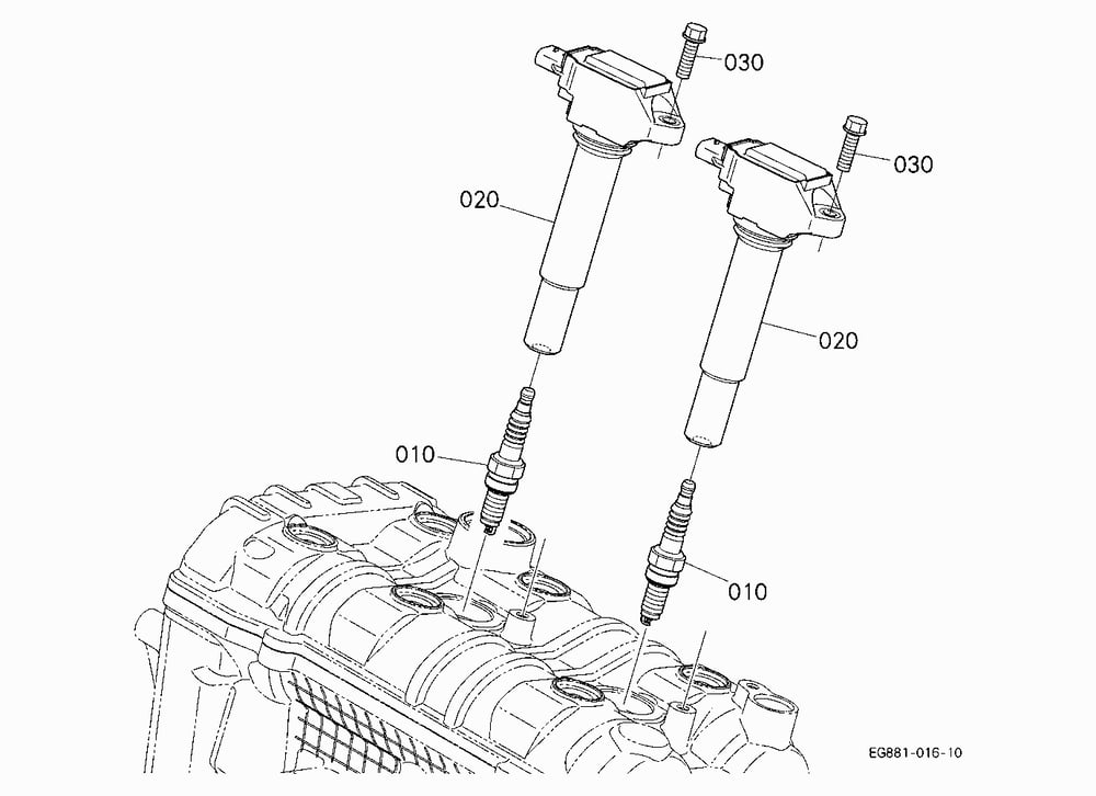 IGNITION COIL AND SPARK PLUG