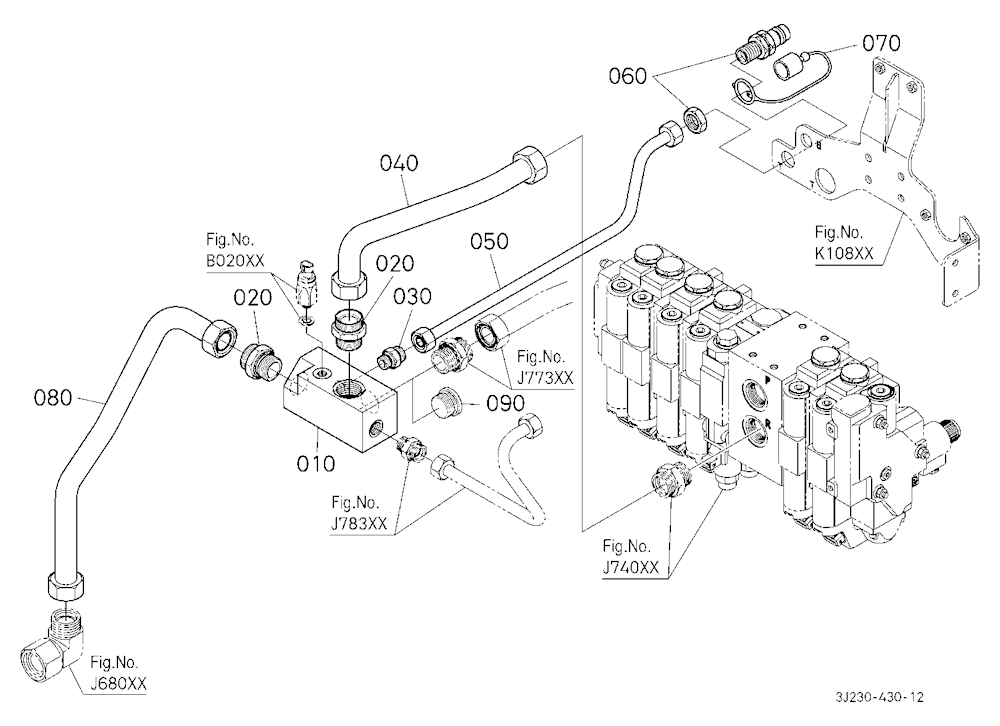 Hydraulic Oil Line (Oil Filter To Remote Control V