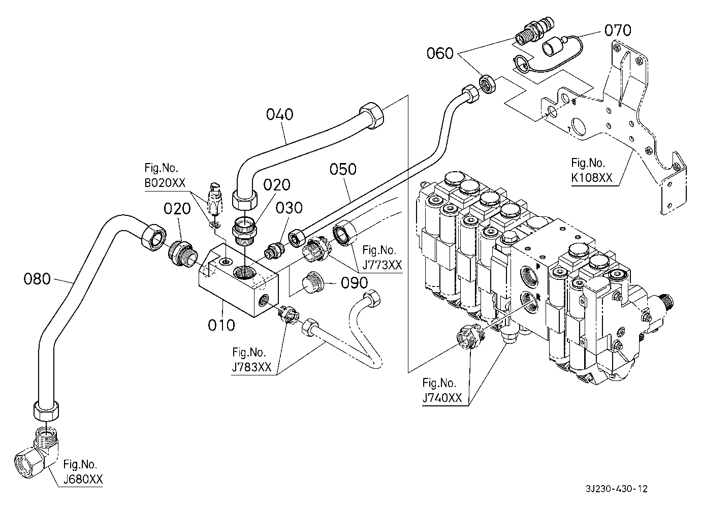 Hydraulic Oil Line (Oil Filter To Remote Control V