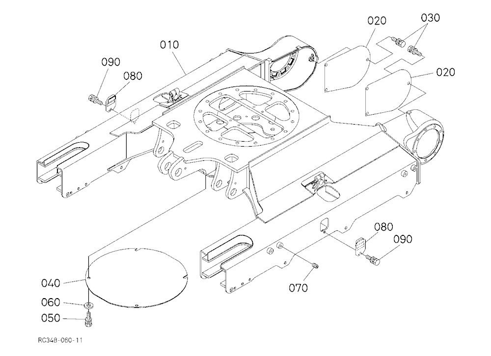 Track Frame(Rubber Crawler)