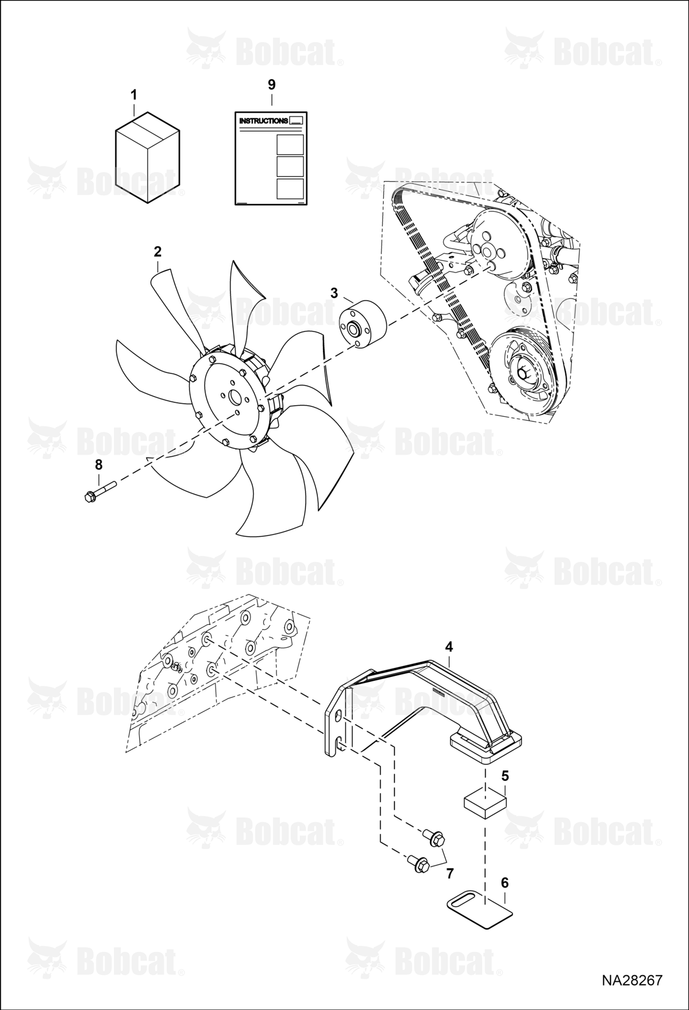 Engine Bracket W/FAN Kit
