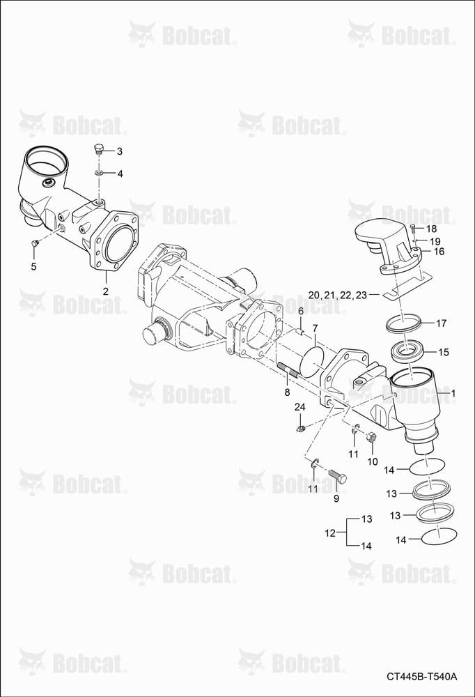 Bevel Gear Case Group (Single Steering Cylinder)