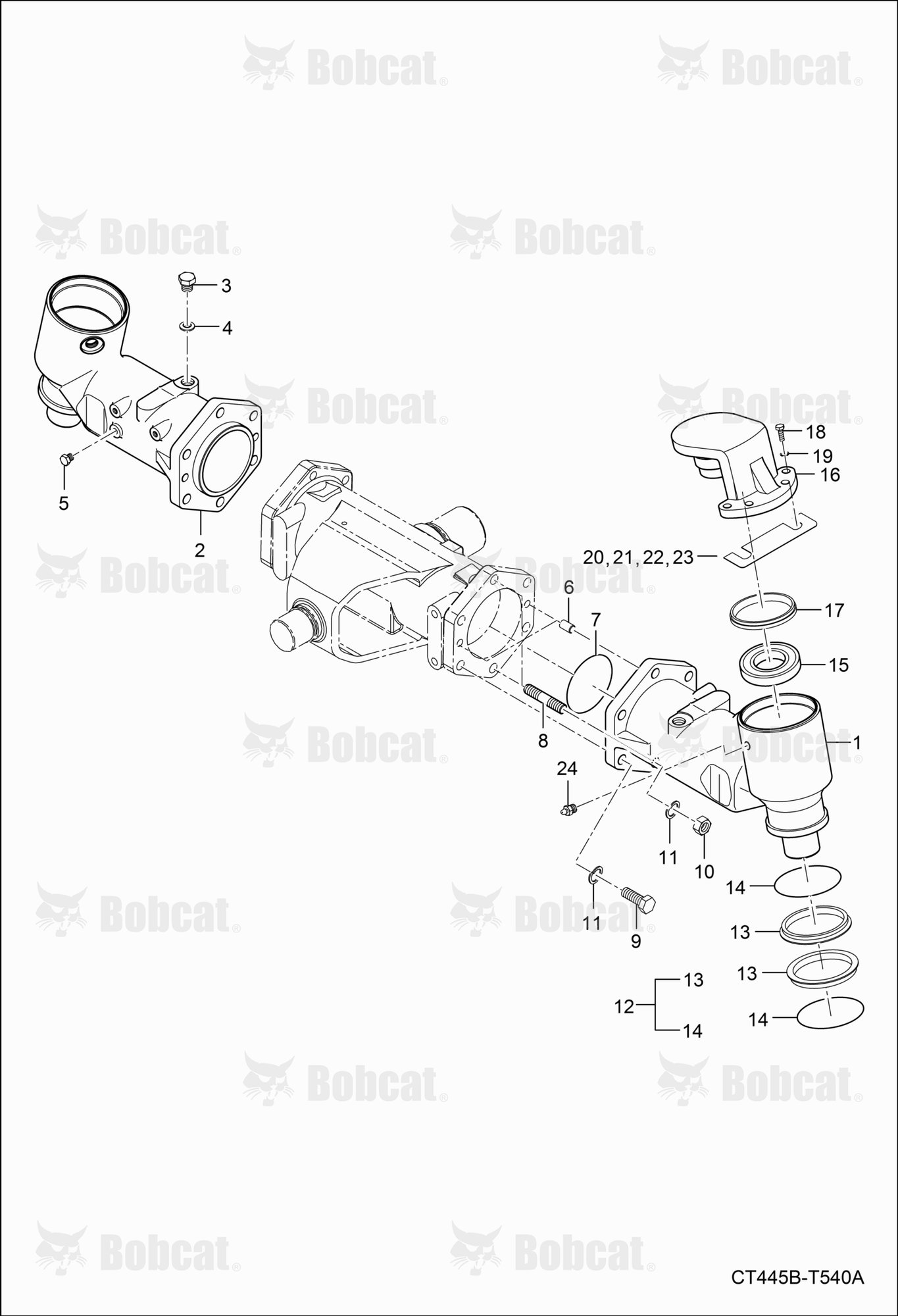 Bevel Gear Case Group (Single Steering Cylinder)