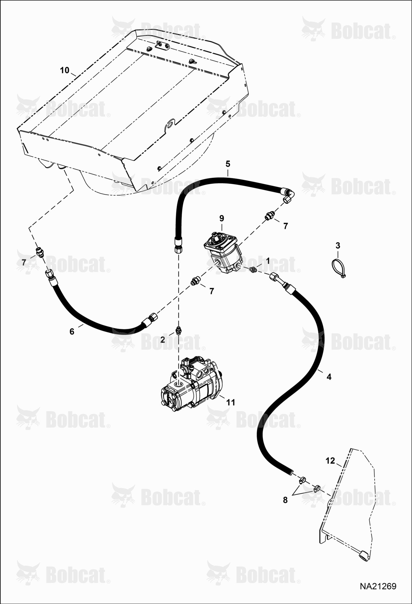 Hydraulic Circuitry (Fan Motor) (Non-reversible)
